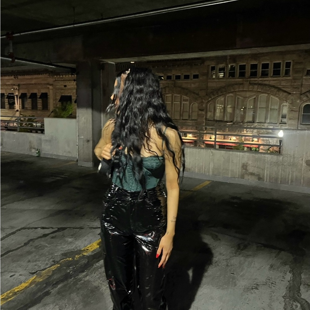 BLACK LEATHER PANTS OH POLLY